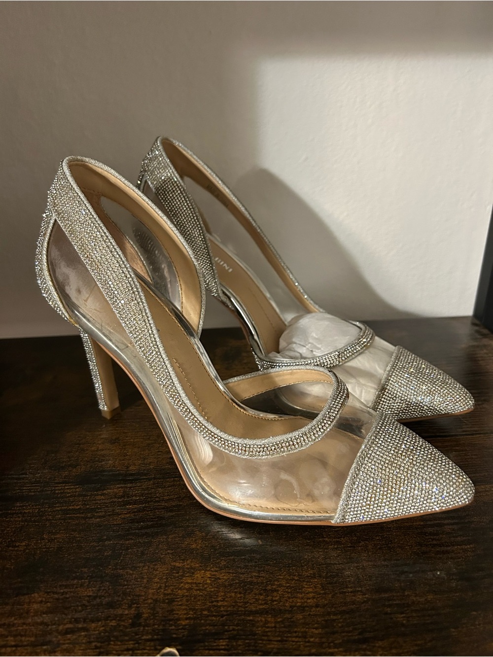 Gianni Bini Women's
Falenntwo Clear Rhinestone
Pointed Toe Pumps 10m